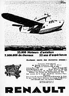 Propaganda de motores da avião